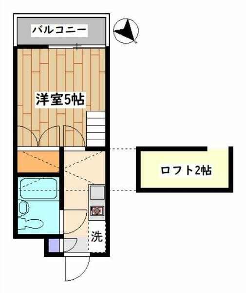 神奈川県川崎市高津区下作延５丁目(賃貸アパート1K・1階・15.30㎡)の写真 その2