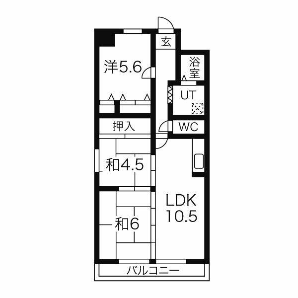 グレイス平島 203｜愛知県一宮市平島１丁目(賃貸マンション3LDK・2階・60.07㎡)の写真 その2