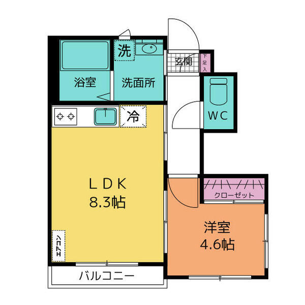 アクティ南成瀬｜東京都町田市南成瀬６丁目(賃貸アパート1LDK・1階・35.00㎡)の写真 その2