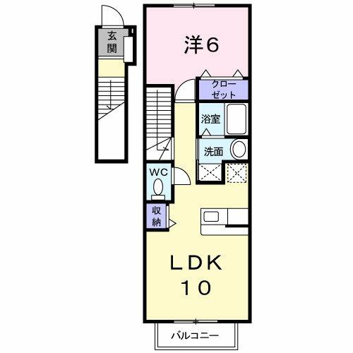 サンシャイン 202｜大阪府岸和田市尾生町５丁目(賃貸アパート1LDK・2階・42.37㎡)の写真 その2