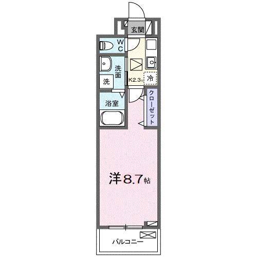 カンパニュール 203｜埼玉県さいたま市緑区大字大門(賃貸アパート1K・2階・28.87㎡)の写真 その2