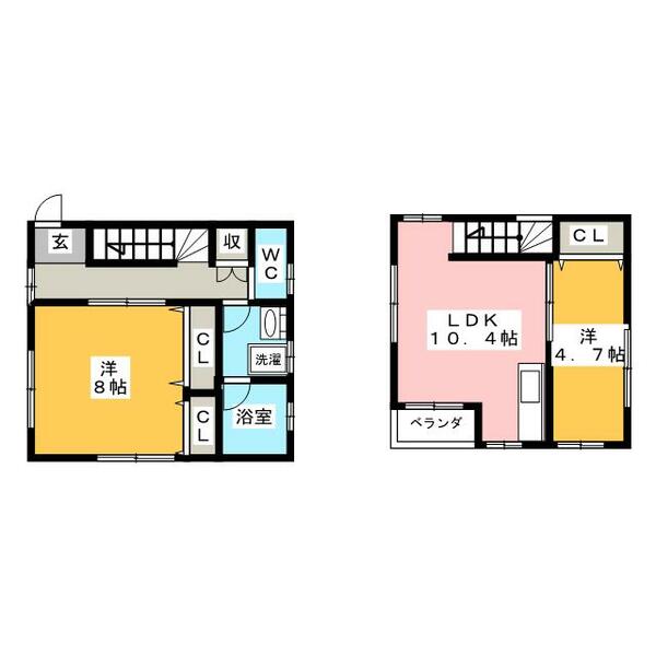 原山戸建Ｂ棟｜埼玉県さいたま市緑区原山４丁目(賃貸一戸建2LDK・--・61.37㎡)の写真 その2