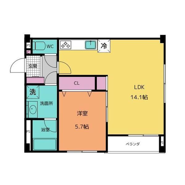 Ｈｉｒｕｎｄｏ　Ｃｏｕｒｔ 306｜埼玉県さいたま市浦和区本太１丁目(賃貸マンション1LDK・3階・42.73㎡)の写真 その2