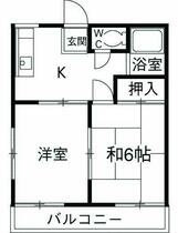 ミヤハイム 201 ｜ 埼玉県新座市野火止５丁目（賃貸アパート2K・2階・35.00㎡） その2