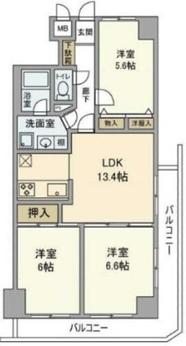 同じ建物の物件間取り写真 - ID:214050314424