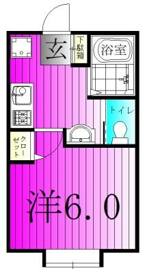 Ｓｅｒｅｎｏ　Ｉ 205｜千葉県松戸市上本郷(賃貸アパート1K・2階・20.25㎡)の写真 その2