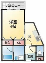 大阪府豊中市箕輪２丁目（賃貸マンション1K・3階・23.00㎡） その2