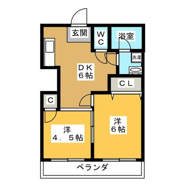 タウンハイツ亀有　２号棟｜東京都葛飾区青戸８丁目(賃貸マンション2DK・2階・35.00㎡)の写真 その2