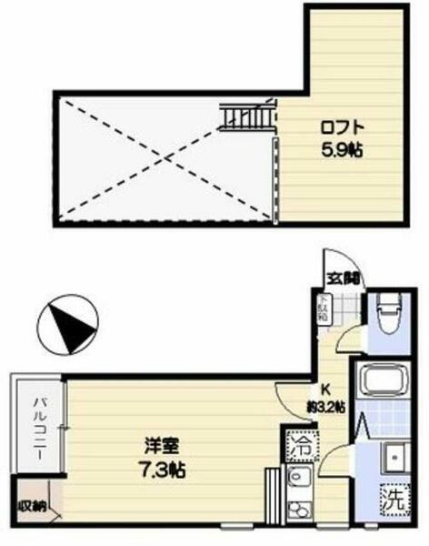 そるふぃーゆ三郷｜埼玉県三郷市三郷２丁目(賃貸アパート1K・3階・23.04㎡)の写真 その2