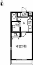 エクセランス小池Ⅱ 203 ｜ 愛知県稲沢市小池１丁目（賃貸マンション1K・2階・23.43㎡） その2