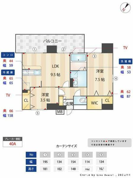 福岡県福岡市中央区春吉２丁目(賃貸マンション2LDK・14階・52.99㎡)の写真 その2