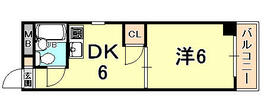 三甲イエム 503 ｜ 兵庫県西宮市馬場町（賃貸マンション1DK・5階・23.89㎡） その2