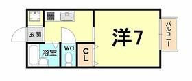 エスペーロ甲東Ⅰ 202 ｜ 兵庫県西宮市上大市１丁目（賃貸アパート1K・2階・23.18㎡） その2