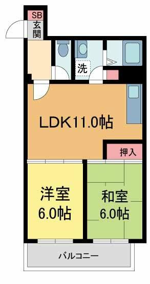 ロイヤルメゾン鹿塩壱番館｜兵庫県宝塚市鹿塩２丁目(賃貸マンション2LDK・4階・51.92㎡)の写真 その2