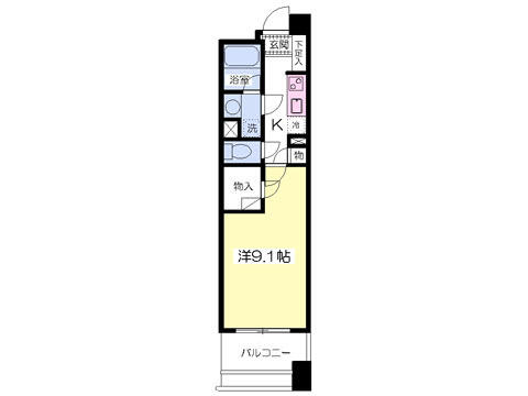 グランルージュ北一番丁 1011｜宮城県仙台市青葉区木町通１丁目(賃貸マンション1K・10階・31.37㎡)の写真 その2