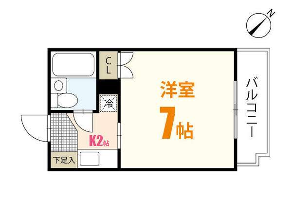 アメニティカネイチⅡ｜広島県広島市安佐北区可部南１丁目(賃貸マンション1K・3階・19.25㎡)の写真 その2