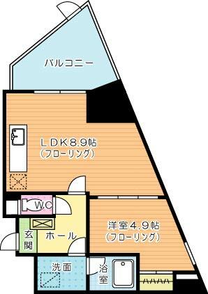 オールセインツ 1108｜福岡県北九州市小倉北区江南町(賃貸マンション1LDK・11階・34.88㎡)の写真 その2