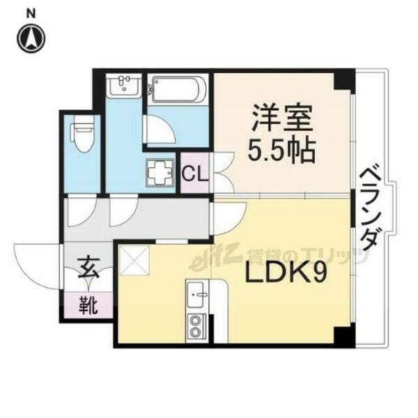 京都府宇治市大久保町南ノ口(賃貸マンション1LDK・3階・36.00㎡)の写真 その2