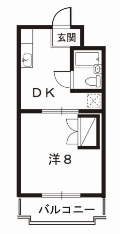 ルビナスＩＩ 203｜静岡県浜松市中央区渡瀬町(賃貸マンション1DK・2階・25.92㎡)の写真 その2