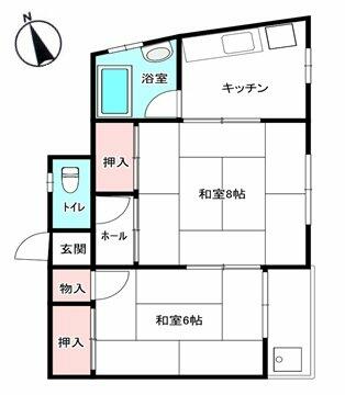 高田コーポ石原 2F｜埼玉県熊谷市石原３丁目(賃貸アパート2K・2階・38.29㎡)の写真 その2