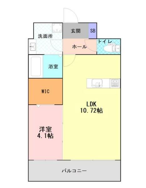 ＳＯＬＵＮＡ南小倉駅前Ｉ 901｜福岡県北九州市小倉北区木町３丁目(賃貸マンション1LDK・9階・38.25㎡)の写真 その2