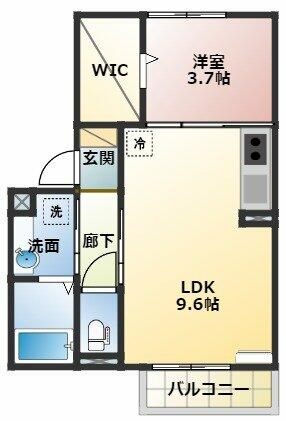 Ｄ－ｒｏｏｍ毛見 101｜和歌山県和歌山市毛見(賃貸アパート1LDK・1階・35.32㎡)の写真 その2