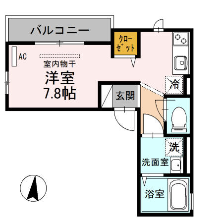 兵庫県神戸市東灘区本山北町３丁目(賃貸アパート1R・2階・23.04㎡)の写真 その2