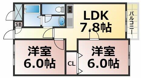 サンポートハイム舎利寺｜大阪府大阪市生野区舎利寺３丁目(賃貸マンション2LDK・5階・41.31㎡)の写真 その2