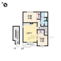 滋賀県大津市坂本２丁目（賃貸アパート2LDK・2階・58.98㎡） その2