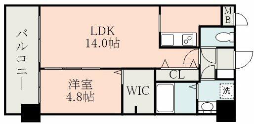 熊本県熊本市中央区水前寺３丁目(賃貸マンション1LDK・8階・40.28㎡)の写真 その2