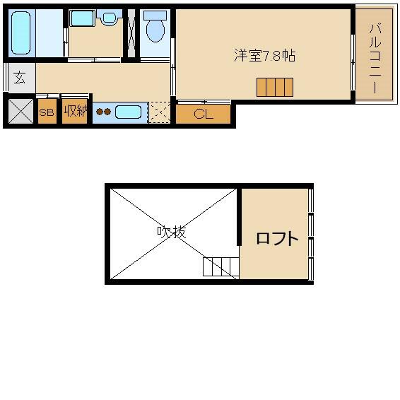 Ｔ’ｓ　ＳＱＵＡＲＥ｜兵庫県尼崎市武庫之荘２丁目(賃貸マンション1R・4階・27.57㎡)の写真 その2