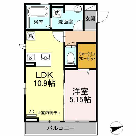 クレールＶＩＩＩ 303｜東京都足立区本木南町(賃貸アパート1LDK・3階・47.47㎡)の写真 その2