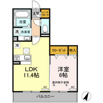 Ｓｕｐｒｅｍｅ見付　Ａ棟 103 ｜ 静岡県磐田市見付（賃貸アパート1LDK・1階・42.72㎡） その2