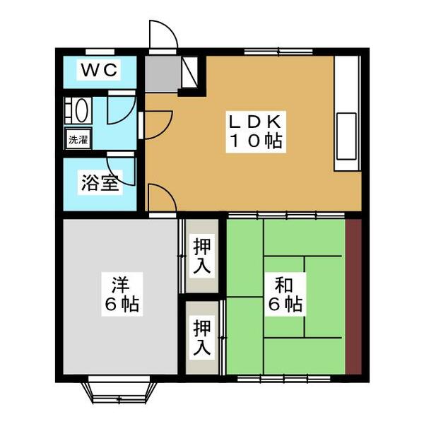 ルミネサミゾ 102｜長野県松本市波田(賃貸アパート2LDK・1階・49.68㎡)の写真 その2