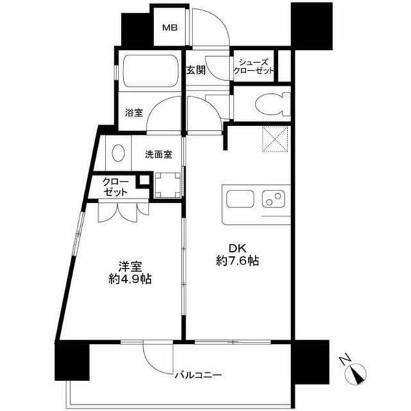 東京都新宿区余丁町(賃貸マンション1DK・3階・32.29㎡)の写真 その2