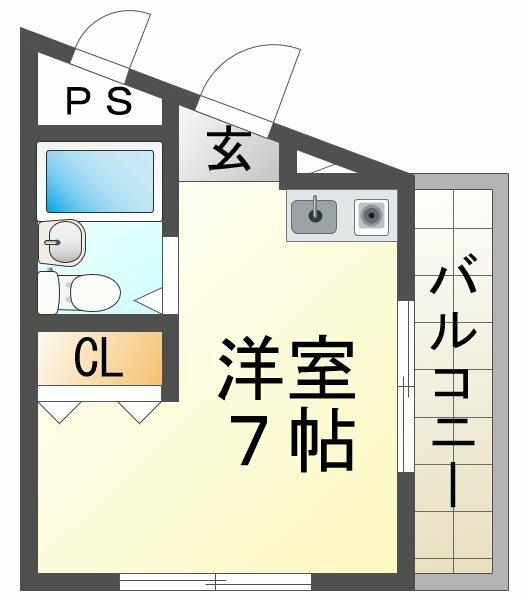 兵庫県神戸市垂水区名谷町字丸尾(賃貸マンション1R・3階・18.00㎡)の写真 その2