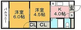 ウッドハウスＩＩ 208 ｜ 福岡県久留米市御井旗崎３丁目（賃貸マンション2K・2階・33.60㎡） その2