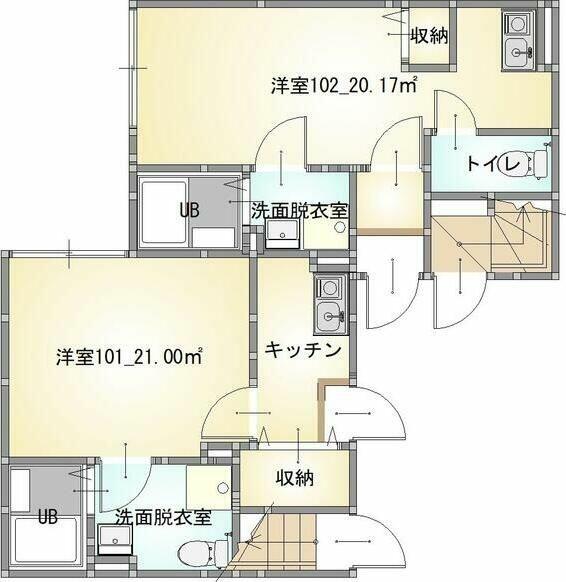 アルクス春日部（アルクスカスカベ） 201｜埼玉県春日部市南１丁目(賃貸アパート1R・2階・24.03㎡)の写真 その2