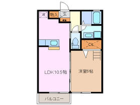 三重県鈴鹿市算所町（賃貸アパート1LDK・2階・40.07㎡） その2