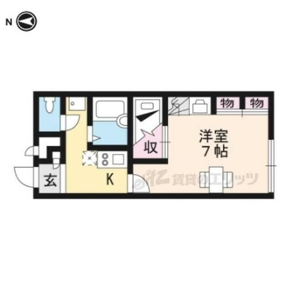 レオパレスクレインコート横田 104｜京都府舞鶴市字引土(賃貸アパート1K・1階・22.70㎡)の写真 その2