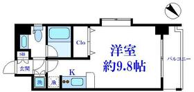 東京都江東区新大橋１丁目（賃貸マンション1R・6階・25.50㎡） その2