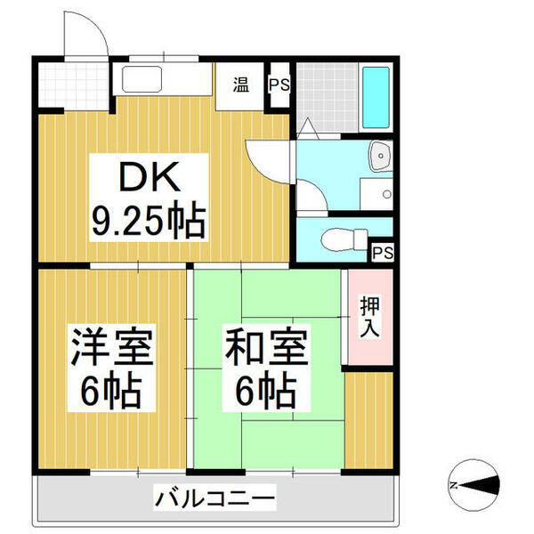 ピアサーティーⅠマンション｜長野県上田市大屋(賃貸マンション2DK・2階・46.00㎡)の写真 その2