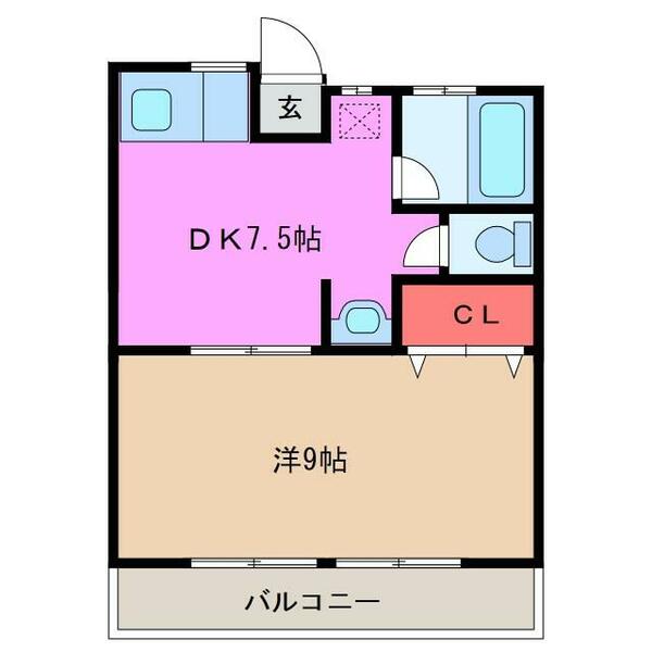 ヴェイル高見原 206｜茨城県つくば市高見原１丁目(賃貸アパート1DK・2階・33.80㎡)の写真 その2