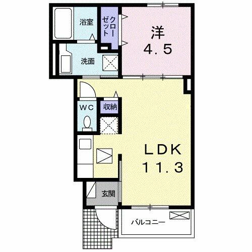 スペランツァⅡ 102｜静岡県三島市徳倉(賃貸アパート1LDK・1階・37.00㎡)の写真 その2