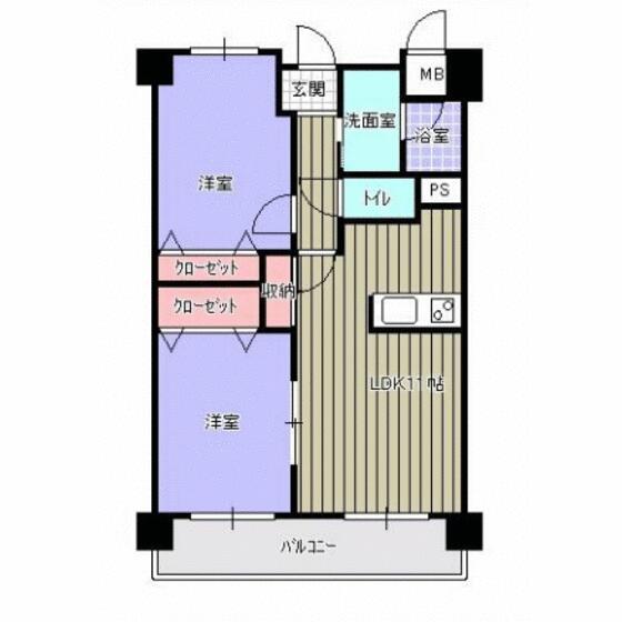 プルーリオン本町 604｜岩手県盛岡市本町通３丁目(賃貸マンション2LDK・6階・54.00㎡)の写真 その2