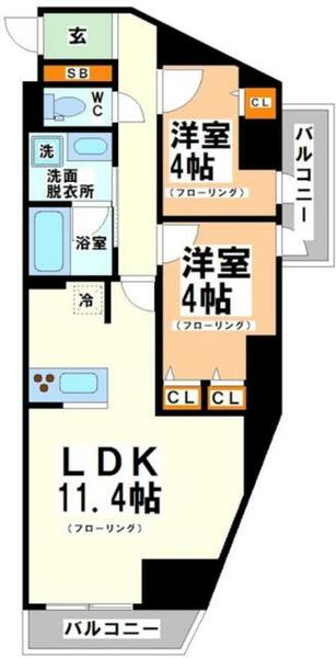 アーバンパーク高井戸｜東京都杉並区上高井戸２丁目(賃貸マンション2LDK・3階・48.78㎡)の写真 その2