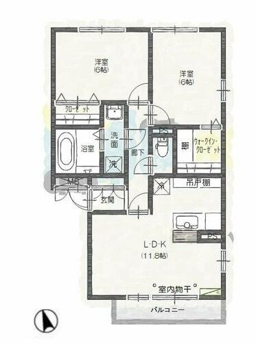 同じ建物の物件間取り写真 - ID:210002559046