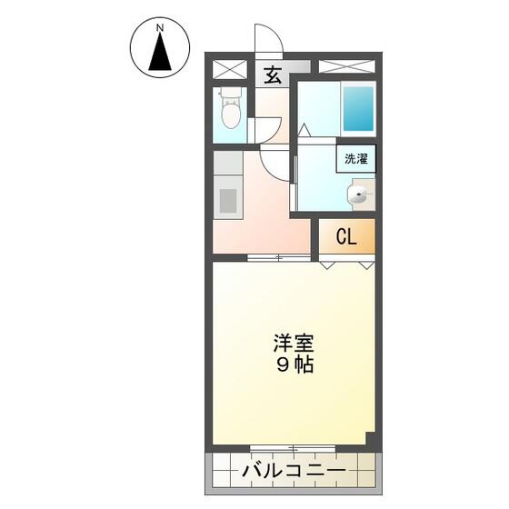 メゾン・ド・クレール 1D｜三重県津市末広町(賃貸マンション1K・1階・30.24㎡)の写真 その2