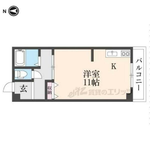 京都府舞鶴市倉梯町(賃貸マンション1R・2階・34.74㎡)の写真 その2