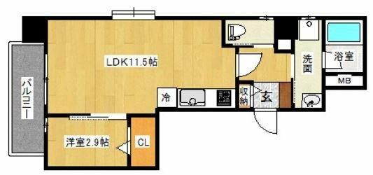 アヴァンティ久留米中央｜福岡県久留米市中央町(賃貸マンション1LDK・3階・38.42㎡)の写真 その2